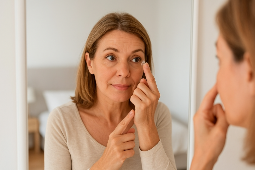 עדשות מגע או משקפיים