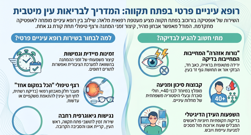 שירות רופא עיניים פרטי בפתח תקווה